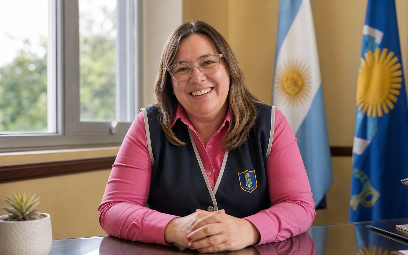 María Laura Romero en el Colegio Patagónico del Sol